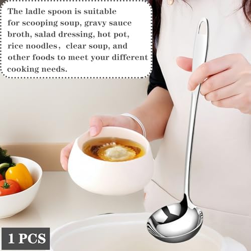 Soup Ladle, 304 Stainless Steel Soup Spoon - Image 6