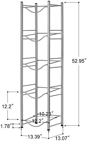 LIANTRAL 5-Tier Water Cooler Jug Rack, 5 Gallon Bottle Storage, Detachable - Image 3