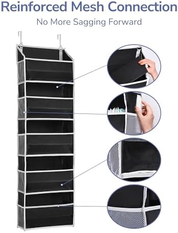 ULG 1 Pack Over The Door Organizer – 5 Shelf Door Organizer Hanging & 10 Side - Image 7