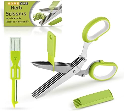 5-Blade Stainless Steel Herb Scissors by HOMEQUE