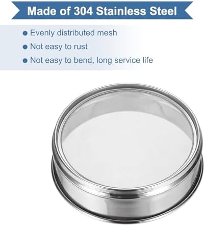 PATIKIL 50 Mesh Lab Sieve, 5.9" Diameter Sifting Screen 304 Stainless Steel - Image 3