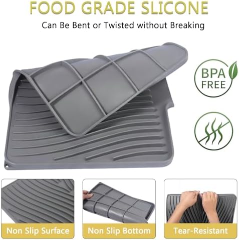 Silicone Dish Drying Mat for Kitchen Counter - Image 2