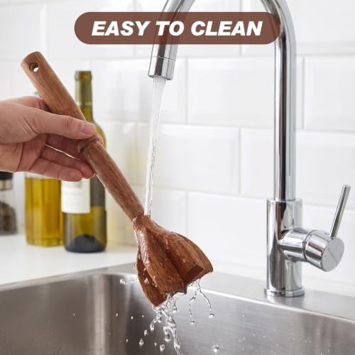 Wenqik 5 Blade Teak Wooden Meat Masher - Image 5