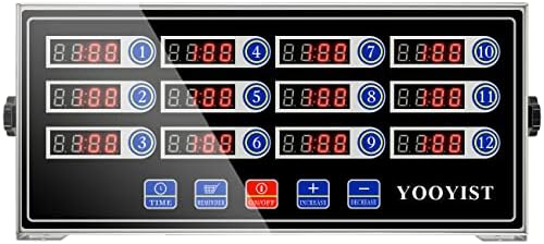 Commercial Kitchen Timer 12 Channel Digital Loud Alarm Cook Timer by YOOYIST