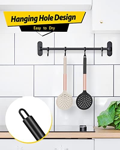 BUNDLEPRO Kitchen Ladle Strainer, 2 Pack, Rose Gold Black-Khaki - Image 6