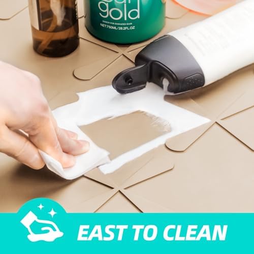 SIKADEER Waterproof Under Sink Mat 37" x 22" Silicone Mat Cabinet Protector - Image 6