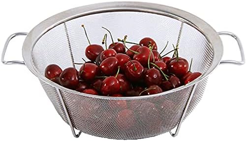 AJIODA Stainless Steel Mesh Colander Strainer Basket, 2.5 Quart Fine Mesh Net by AJIODA
