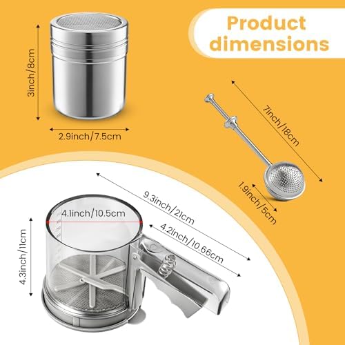 Flour Sifter, 3 Cup Flour Sifter, Sifter - Image 2