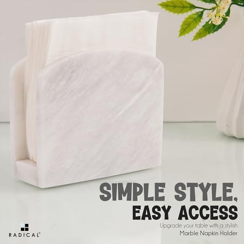 Radicaln Marble Napkin Holder for Table 6.5" Paper Napkin Dispenser Stand - Image 3