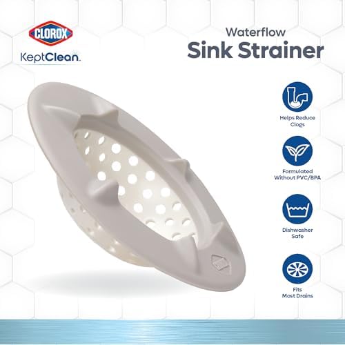 Clorox KeptClean™ WaterGuard Sink Strainer – 2 Pack, Almond Cream - Image 2