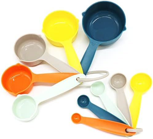 Measuring Cups and Spoons Set, 10 Piece Cute Measuring Cup Spoon Set, Plastic - Image 7