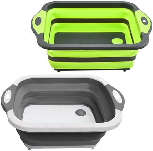 SSKT Pack of 2 Collapsible Cutting Board – Multifunctional Kitchen Sink Tub by Unknown