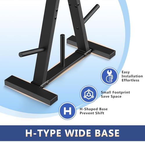 Weight Plate Rack, Weight Tree, Home Gym Storage Stand, Holds 300 lbs - Image 5