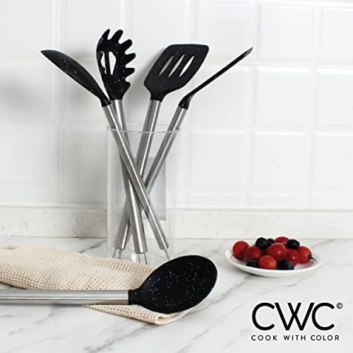 COOK WITH COLOR Silicone Cooking Utensils, Kitchen Utensil Set, Cooking Utensils - Image 3