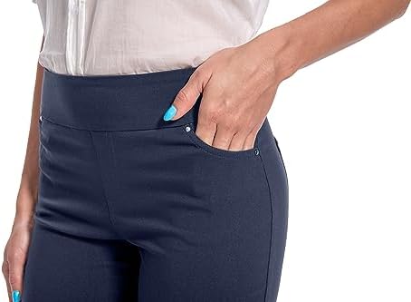 Jenna Rose Women's Stretch Bermuda Shorts – 5-Pocket, Cuffed Hem, Mid-Length - Image 6