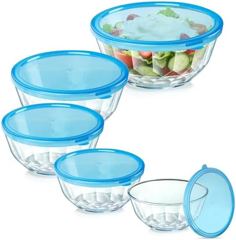 ENVTEK 5‑Piece Glass Mixing Bowls Set by ENVTEK