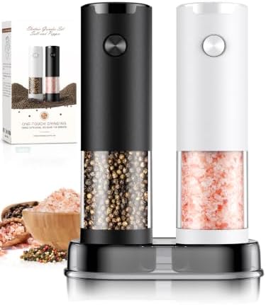 Electric Salt and Pepper Grinder Set Automatic Grinder by ioion