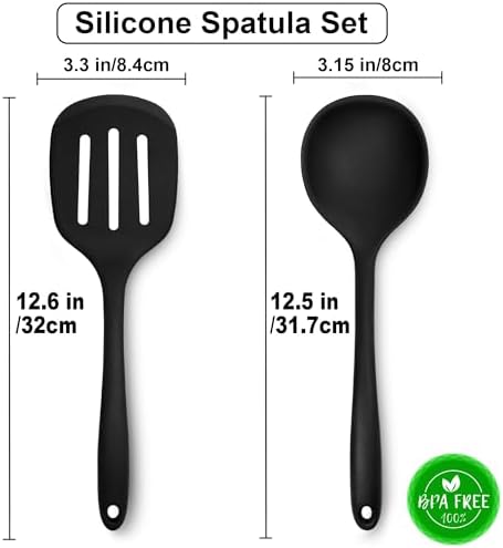 Heat Resistant Silicone Cooking Spatula and Spoon Set - Image 5