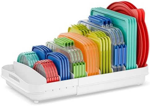 EVERIE Expandable Food Container Lid Organizer by EVERIE