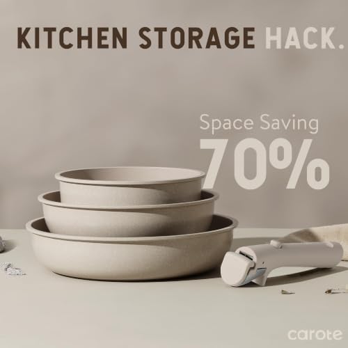 CAROTE 19pcs Pots and Pans Set Non Stick, Detachable Handle Cookware Sets - Image 4
