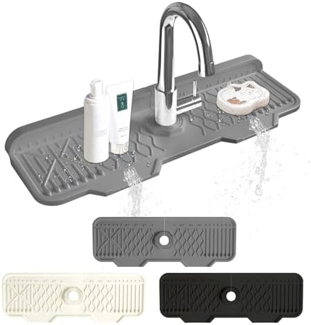 Sink Splash Guard Gen2-17" x 6'' Kitchen Sink Accessories, Silicone Sink Mat by Unknown