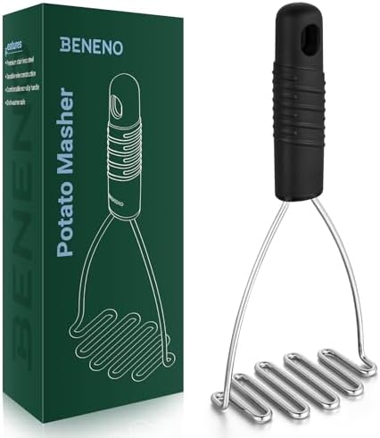 Beneno Ergonomic Soft Grip Stainless Steel Potato Masher by Beneno