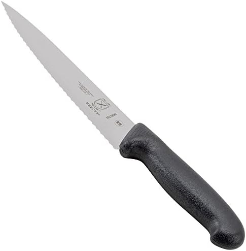 Mercer Culinary M23830 Millennia Black Handle, 7.5-Inch Wavy Edge, Chef's Knife by MercerCulinary