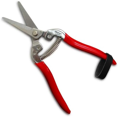 TABOR TOOLS K17A Pruning Snips – 7.5" – Stainless Steel Flower Pruning Scissors by TABORTOOLS