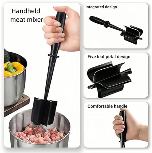Premium Heat-Resistant Food-Grade Nylon Meat Chopper & Burger Grinder – 5-Blade - Image 3