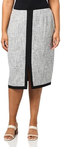 Kasper Women's Cf Slit Seamed Colorblocked Skimmer Skirt by Kasper