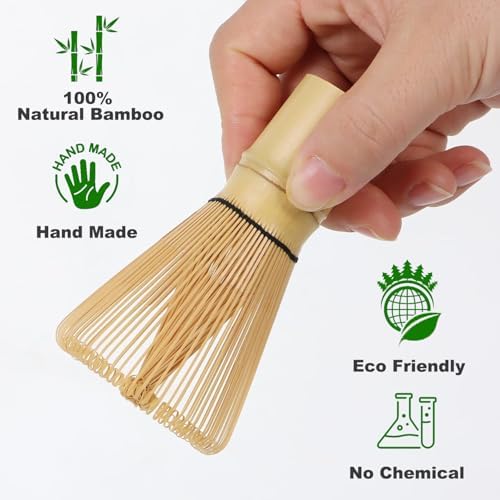 Premium Bamboo Matcha Whisk 120-Prong – Matcha preparation - Image 5