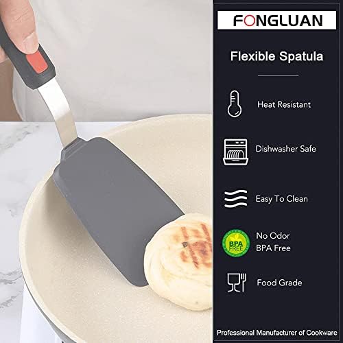 Flexible Silicone Turner Spatula, 600°F Heat-Resistant, BPA Free, Nonstick - Image 4