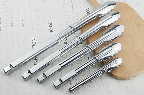 HINMAY Extra Long Stainless Steel Cooking Grilling Tongs - Image 5