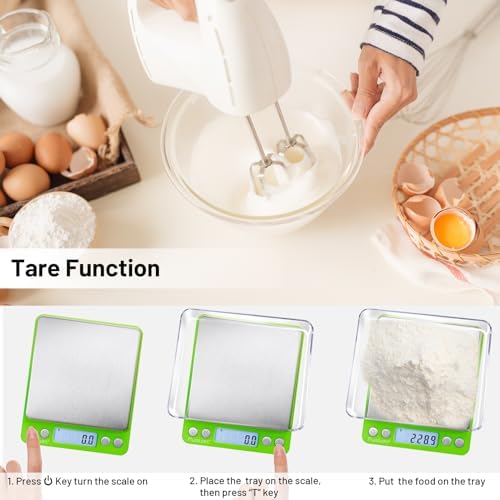 Fuzion Small Gram Scale 3000g, Digital Kitchen Food Scale, Gram and Ounce - Image 4
