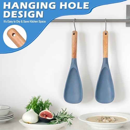 MANJIA Silicone Cooking Spoon for Nonstick Cookware, 1 Pack - Image 4