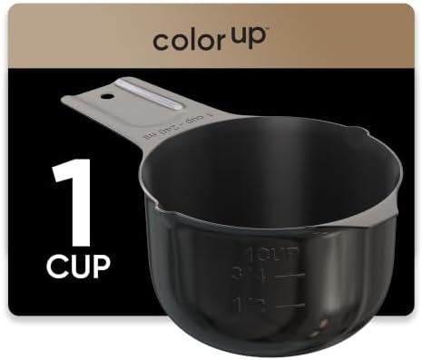 Color Up 1 Cup Measuring Cup – Premium Black Stainless Steel, Accurate by ColorUpCollection