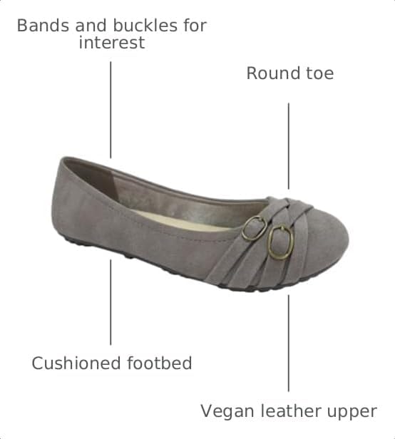 Jellypop Women's Genesis Skimmer Comfort Ballet Flat - Image 3
