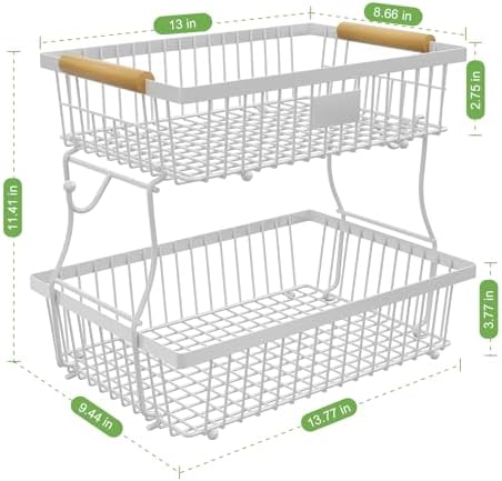 2 Tier Fruit Basket for Kitchen Counter - Image 6