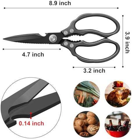 CGBE Kitchen Scissors, Heavy Duty Dishwasher Safe Food Scissors - Image 3