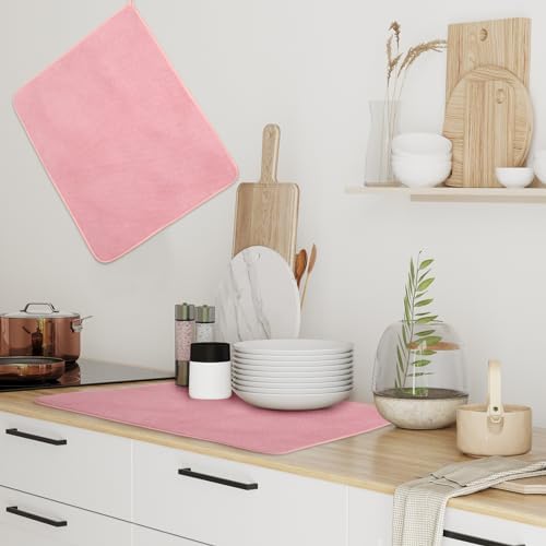 Hushee 2 Pcs Dish Drying Mats for Kitchen Counter, 30 x 24 Inch - Image 4