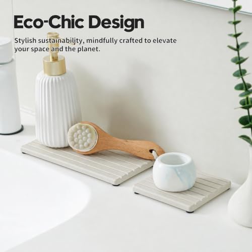 Diatomaceous Earth Sink Organizer Tray Set, Faucet Splash Guard - Image 4