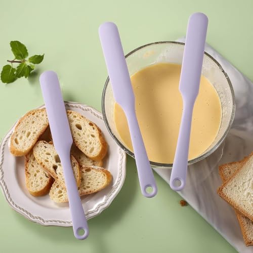 7 Pcs Silicone Jar Spatula Set, Sourdough Spatula, Long Handle Thin Spatulas - Image 6