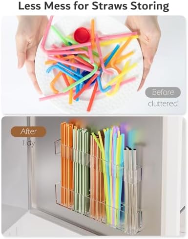 Magnetic Acrylic Straw Holder for Fridge - Image 4