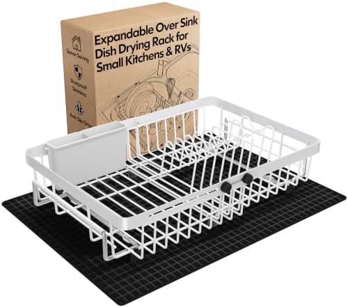 MAJALiS White Expandable Dish Drying Rack Over Sink by MAJALiS