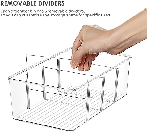 Vtopmart 6 Pack Food Storage Organizer Bins, 4 Compartments - Image 3