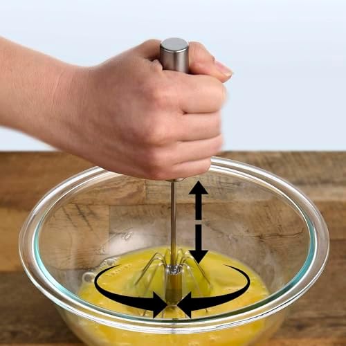 Mrs. Anderson’s Baking Rotary Whisk Hand Blender, Stainless Steel, 10.25-inches - Image 3