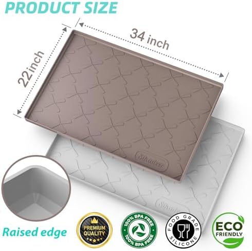 SIKADEER Waterproof Under Sink Mat 34"x22", Kitchen Cabinet Protector Liner - Image 3