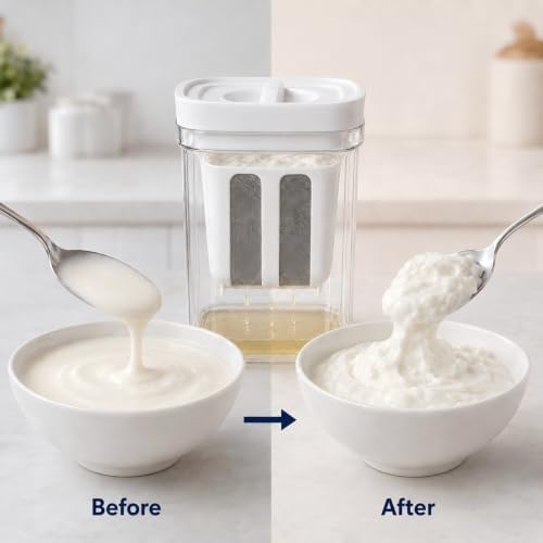 Greek Yogurt Strainer with Lid, 44 oz Fine Mesh Filter - Image 5