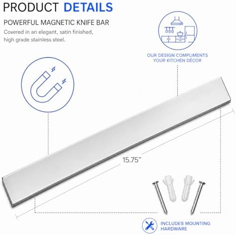 Modern Innovations 16 Inch Stainless Steel Magnetic Knife Bar - Image 6