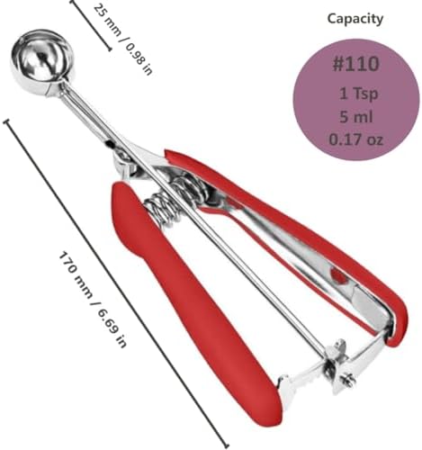 #110 Mini Cookie Scoop, 1Tsp/5ml/ 0.17oz Cookie Dough Scoop, Melon Scoop - Image 5